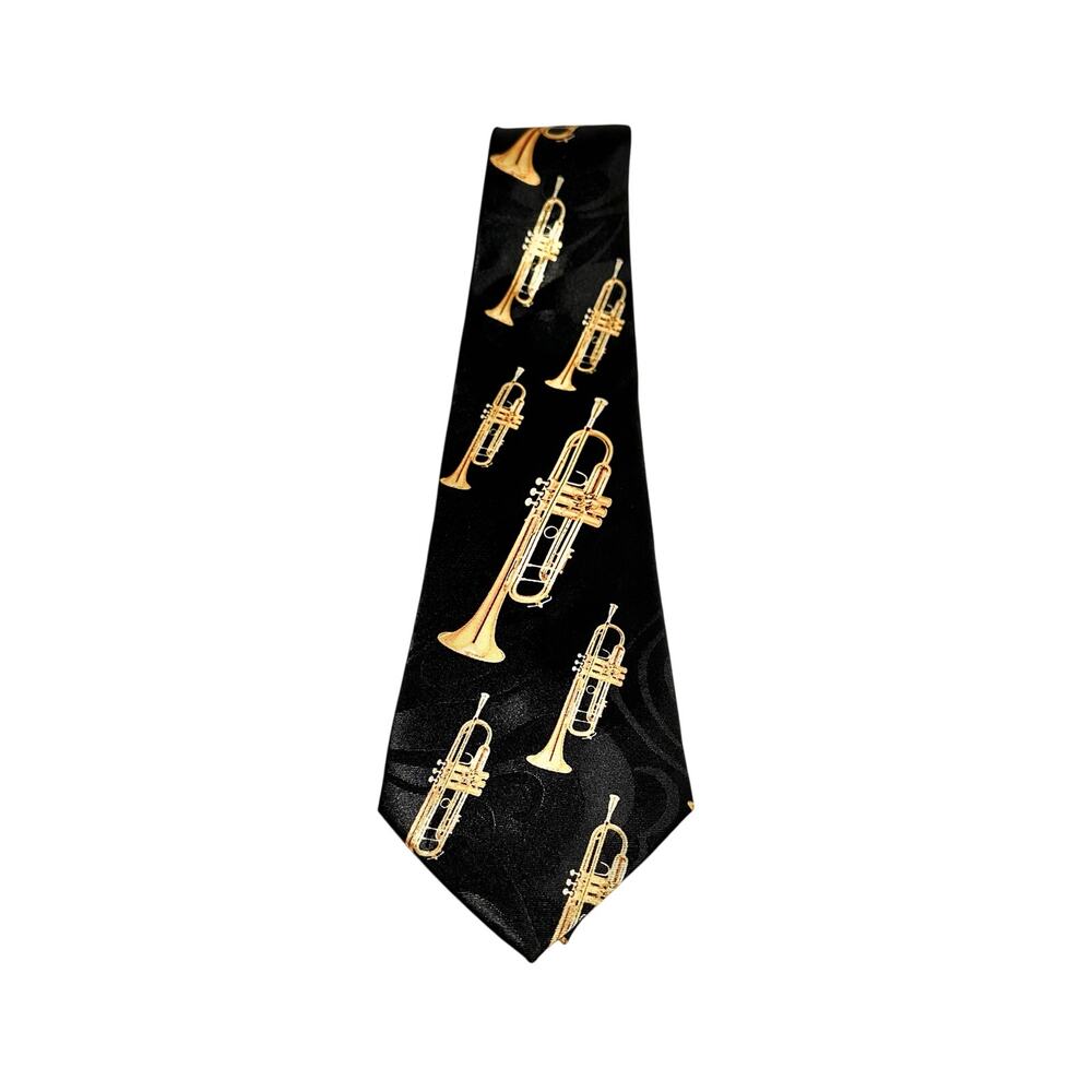 Steven Harris Hand Made AOP Trumpet Neck Tie Musician Band 3.5x 60”